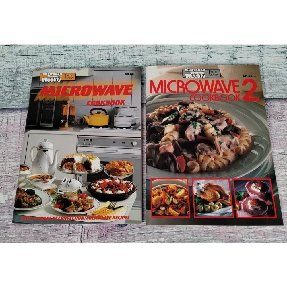 Australian Womens Weekly Home Library Microwave Cookbooks 1 and 2 - Vintage